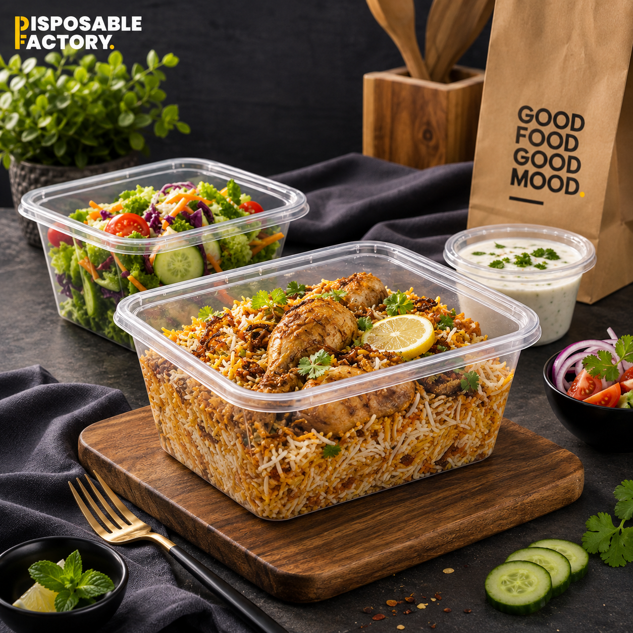 1500ml Plastic Boxes biryani box