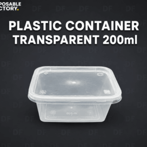 Plastic Container Transparent – 200ml