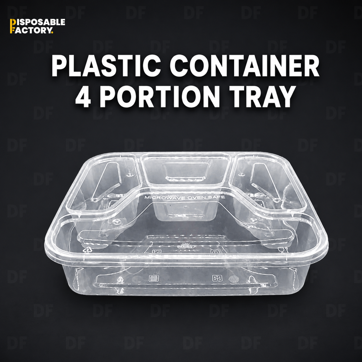 Plastic Container 4 Portion Tray Plastic Container 4 Portion Tray