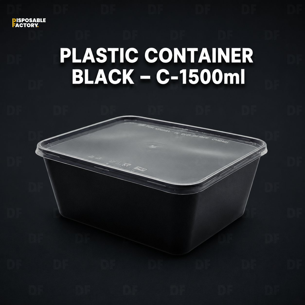 Plastic Container Black - C-1500ml (1) Plastic Container Black – C-1500ml