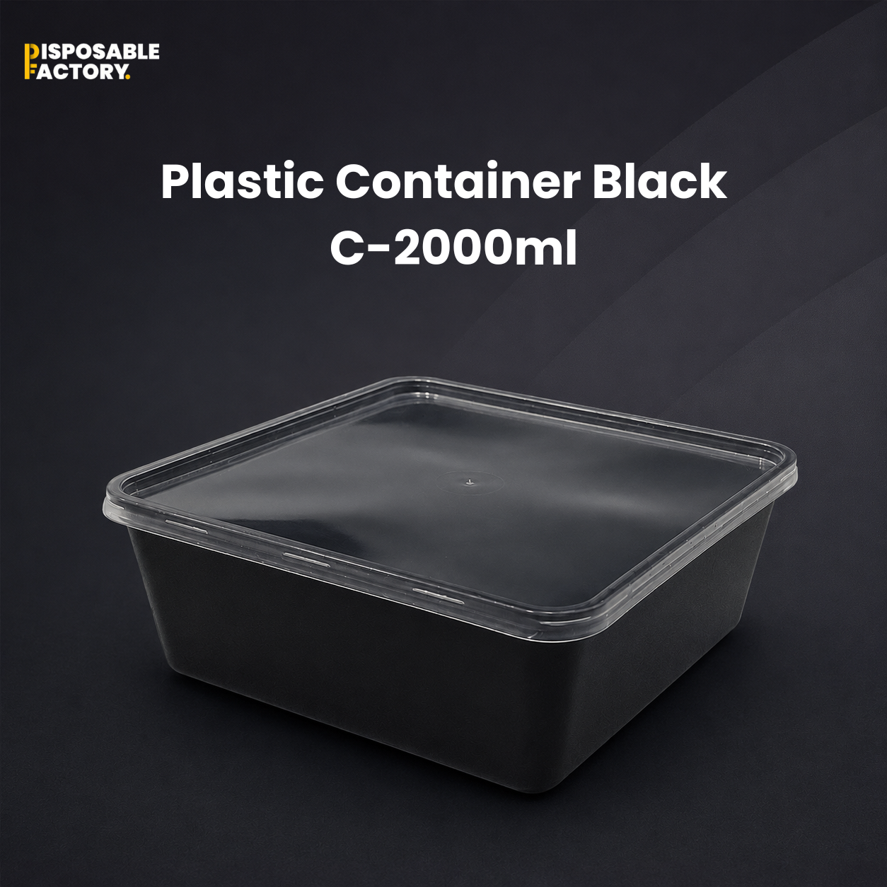 Plastic Container Black C-2000ml