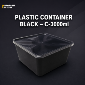 Plastic Container Black - C-3000ml (1)