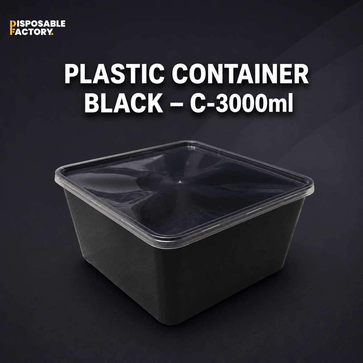 Plastic Container Black - C-3000ml (1) Plastic Container Black - C-3000ml (1)