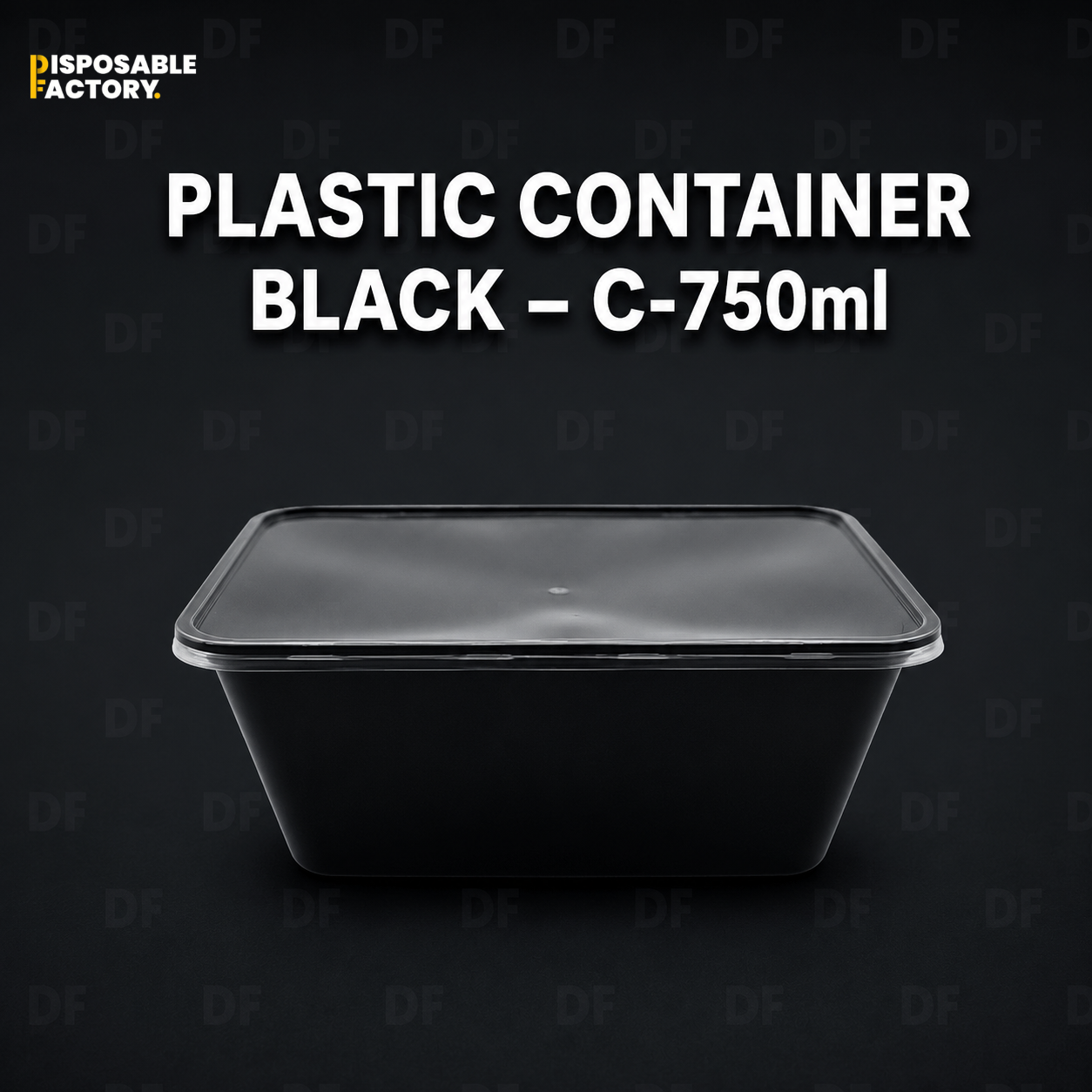 Plastic Container Black – C-750ml