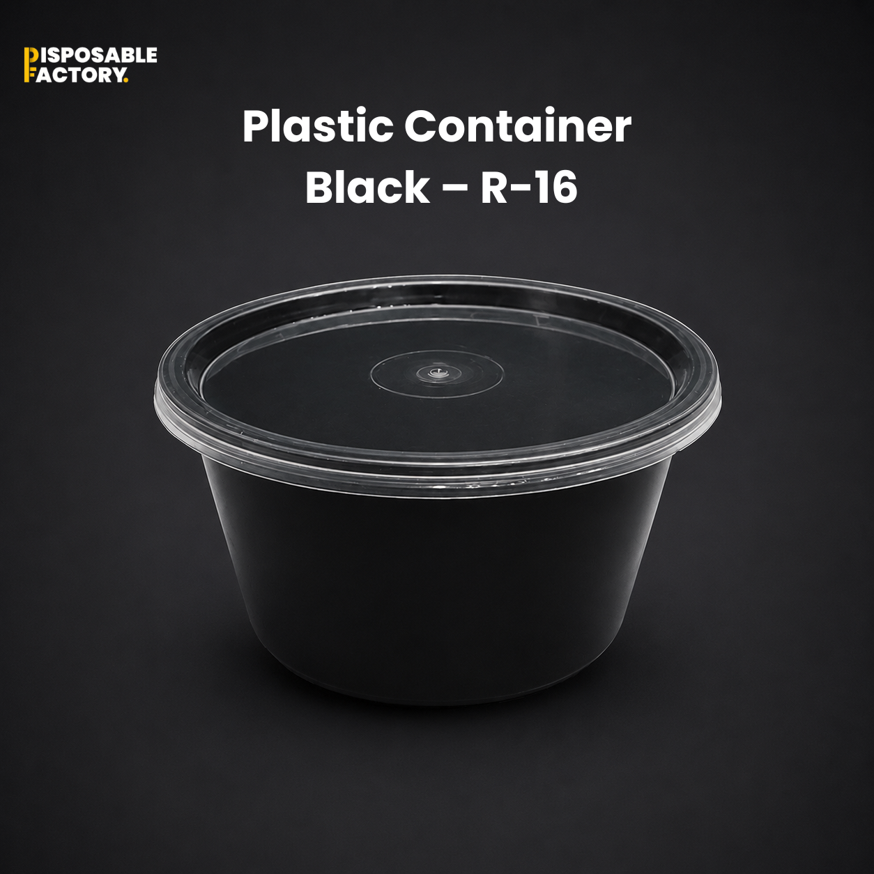 Plastic Container Black R-16