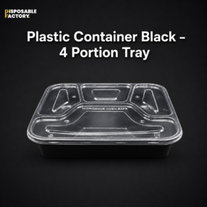 Plastic Container Black – 4 Portion Tray.png