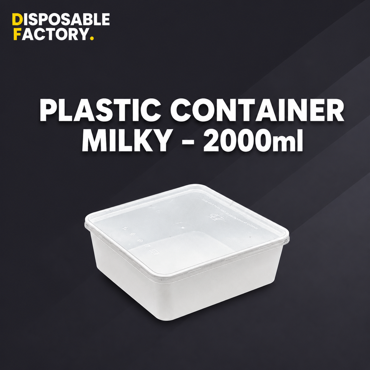 Plastic Container Milky 2000ml