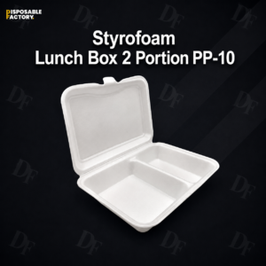 Styrofoam Lunch Box 2 Portion PP-10