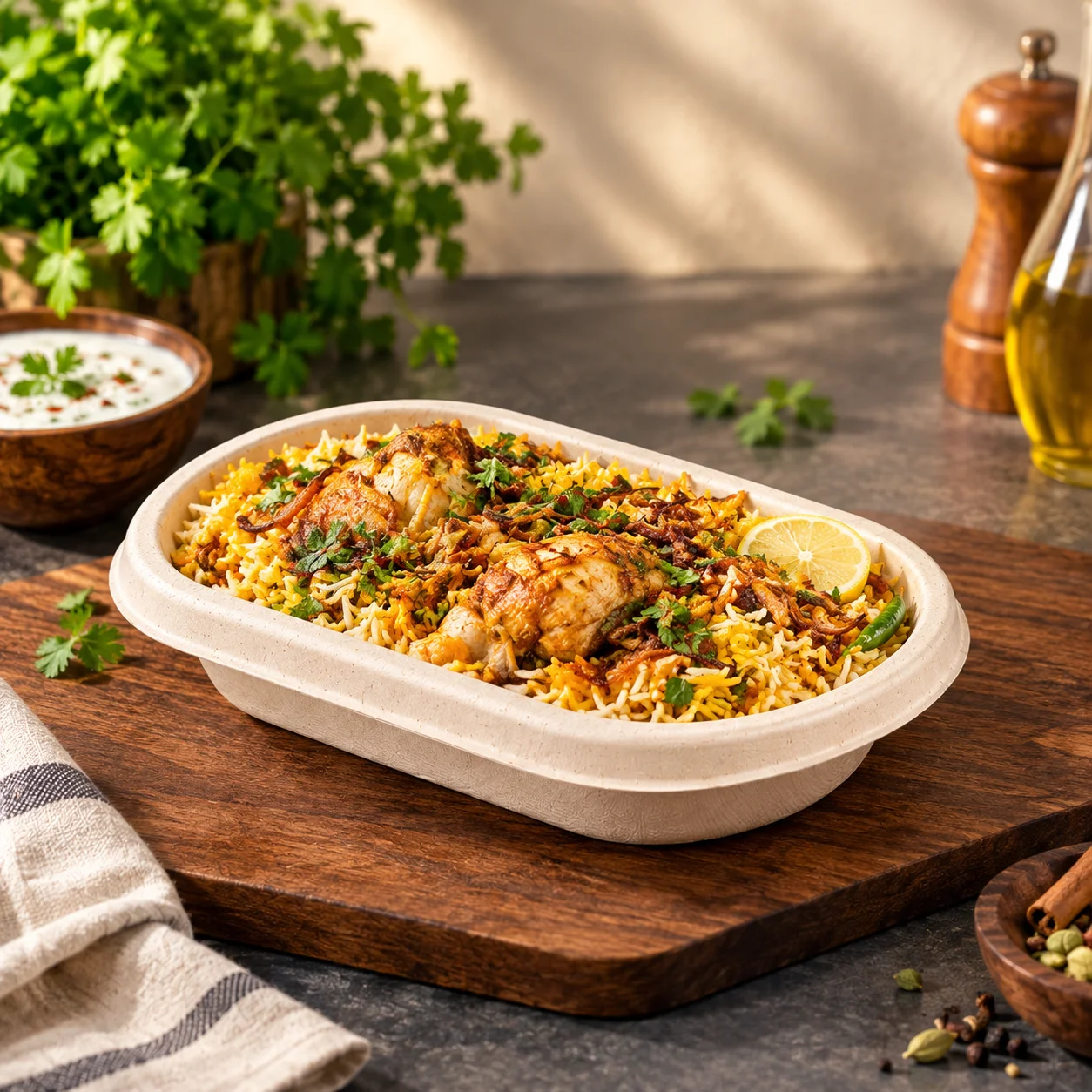 700ml Bagasse Oval Container