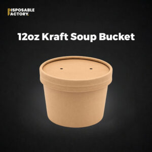 12oz Kraft Soup Bucket With Lid