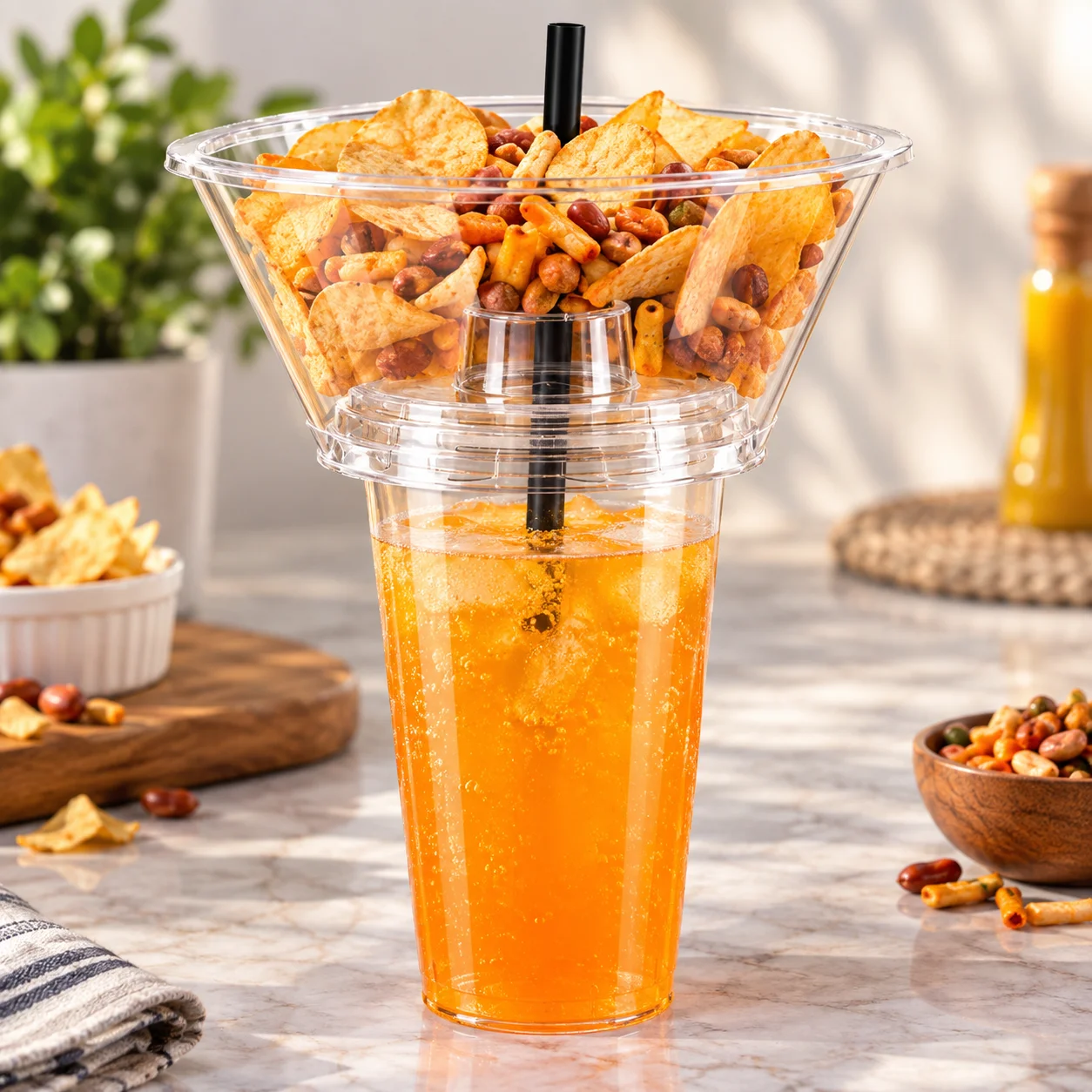 2 in 1 Drink and snack cup
